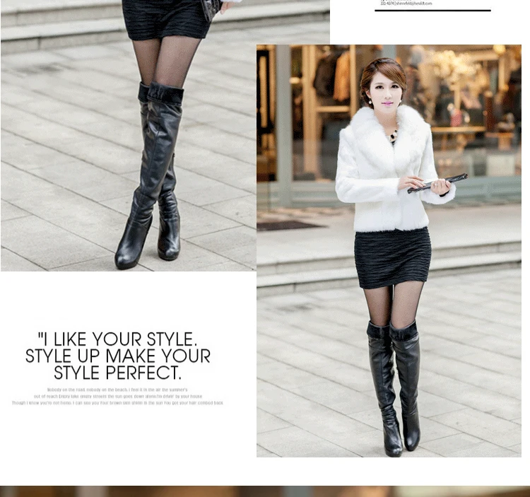 High Quality Faux Rabbit Hair Coat Women's Warm Outerwear Autumn Winter Short Faux Fox Fur Collar Coat Jacket Overcoat