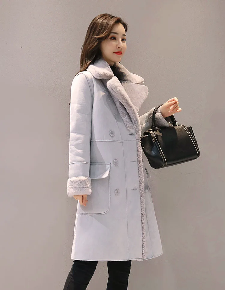 Winter Fashion New High Quality Rabbit Fur Coat Velvet Fur Coat Long Fur Coat Female Loose Thick Warm Mink Fur Teddy Coat