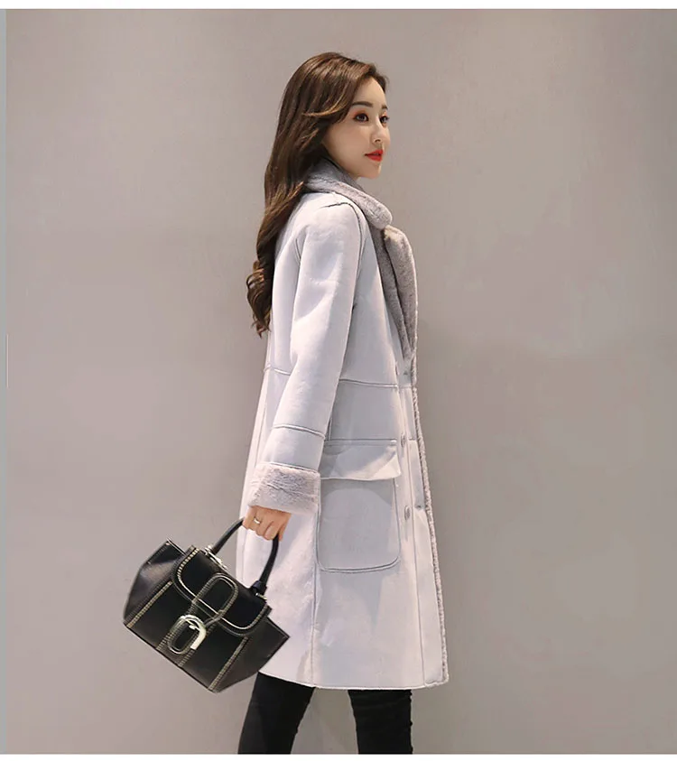 Winter Fashion New High Quality Rabbit Fur Coat Velvet Fur Coat Long Fur Coat Female Loose Thick Warm Mink Fur Teddy Coat