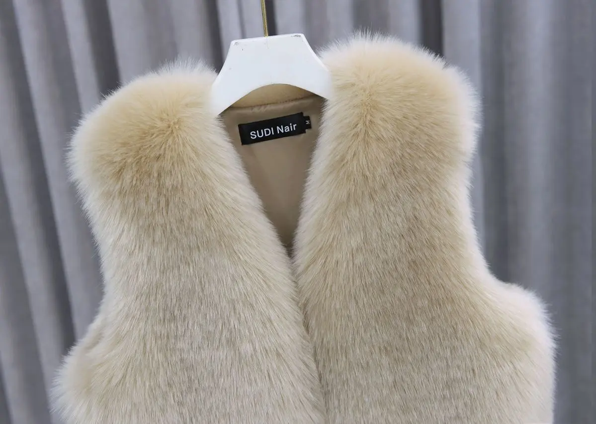 Women Fur Waistcoat Autumn Winter New Imitation Rabbit Hair With Sleeveless Shoulders Outside Horse Folder Inner Wear Vest Women