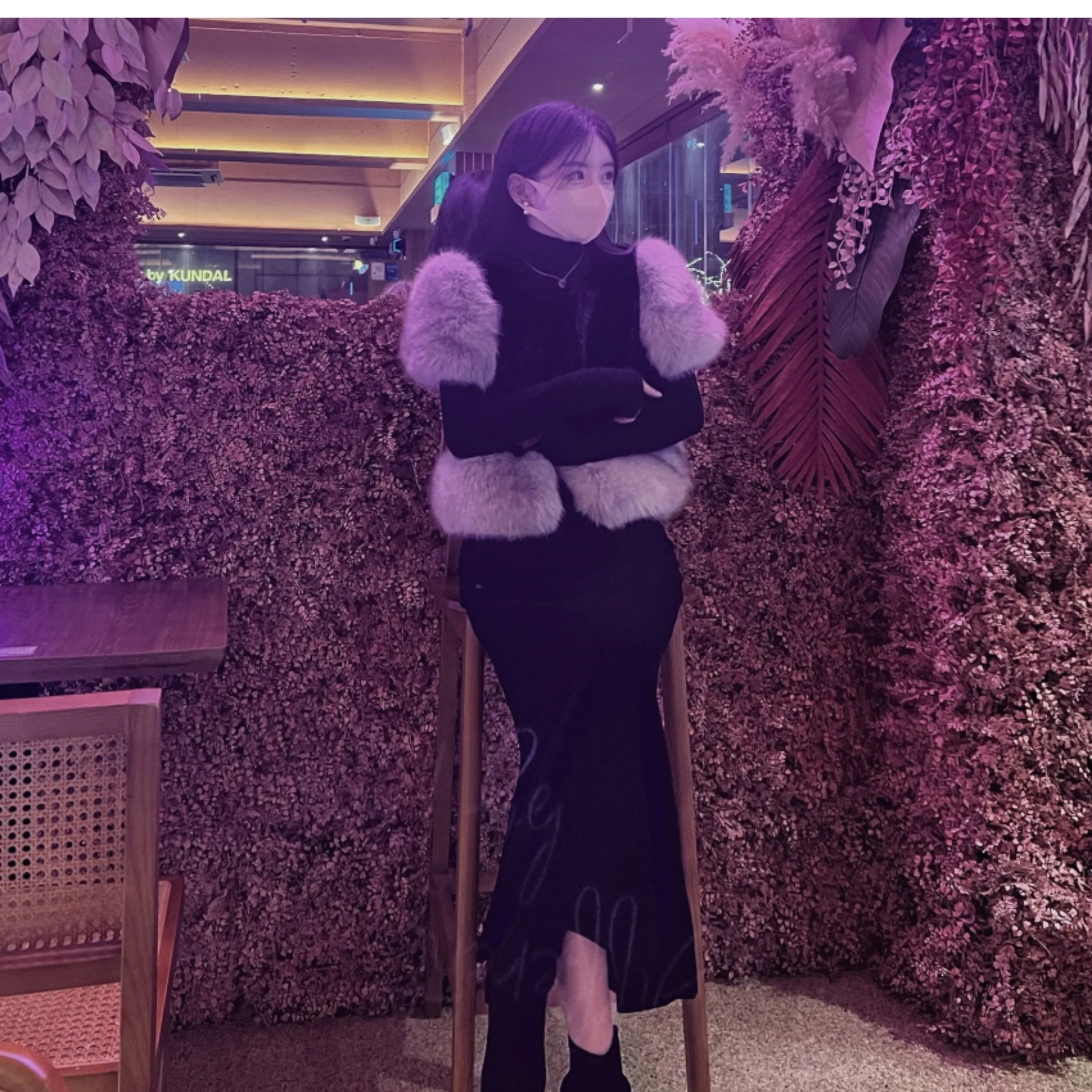 South korea Dongdaemun Autumn and Winter New Retro Sweet Fur Fur Vest Patchwork Heavy Industry Imitation Fox Fur Outerwear Women