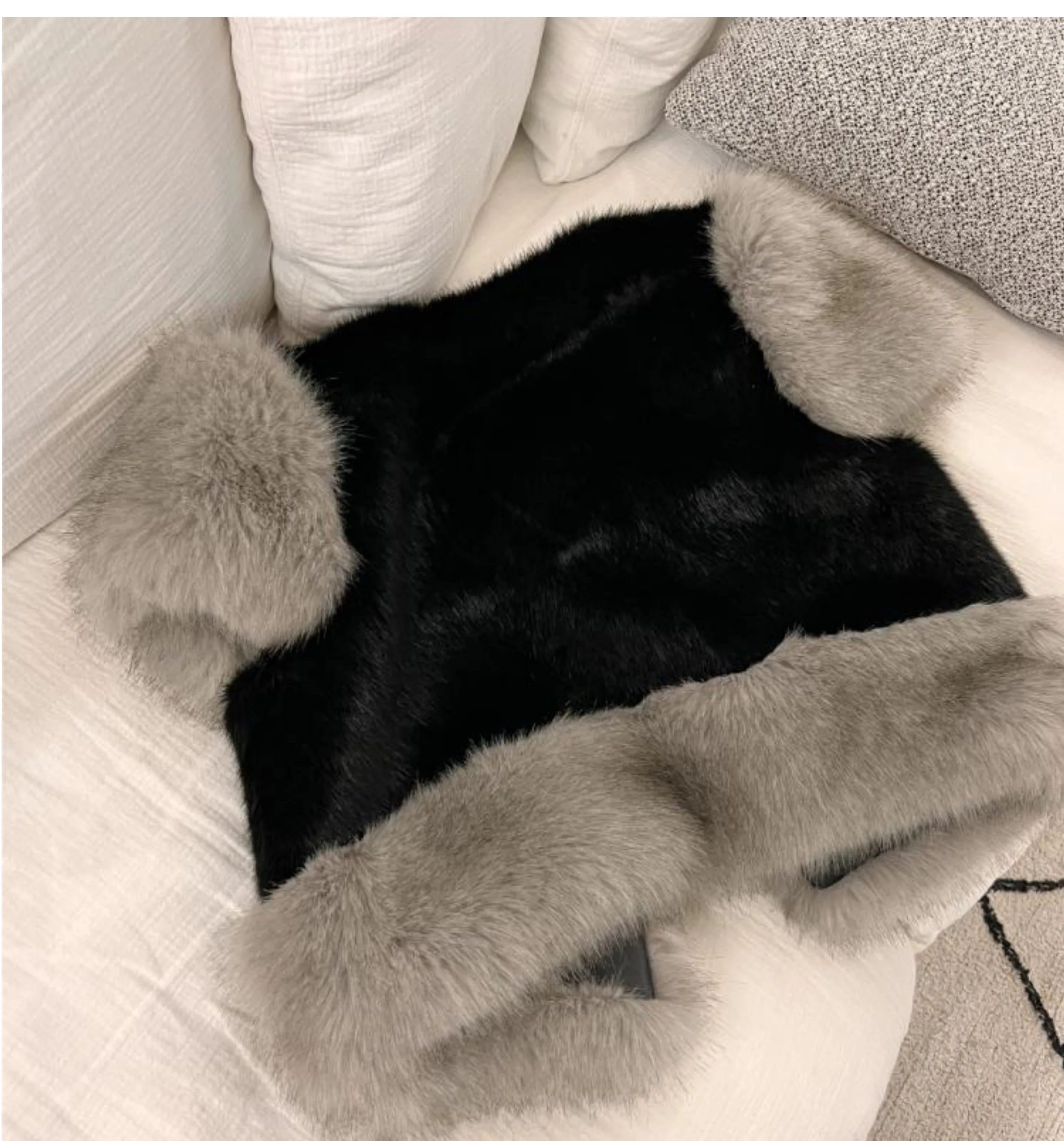 South korea Dongdaemun Autumn and Winter New Retro Sweet Fur Fur Vest Patchwork Heavy Industry Imitation Fox Fur Outerwear Women