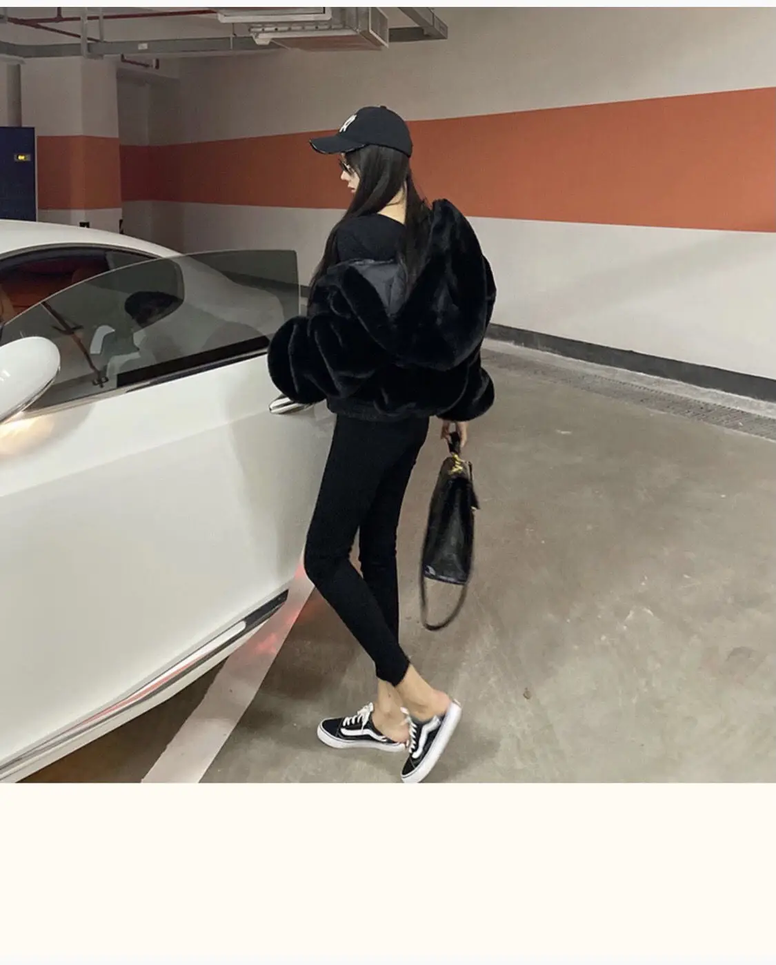 Y2k Women Soft Faux Fur Jacket Autumn Winter Cropped Jacket Black Long-sleeve Streetwear Zipper Jacket Warm Fur Coat Hooded Tops