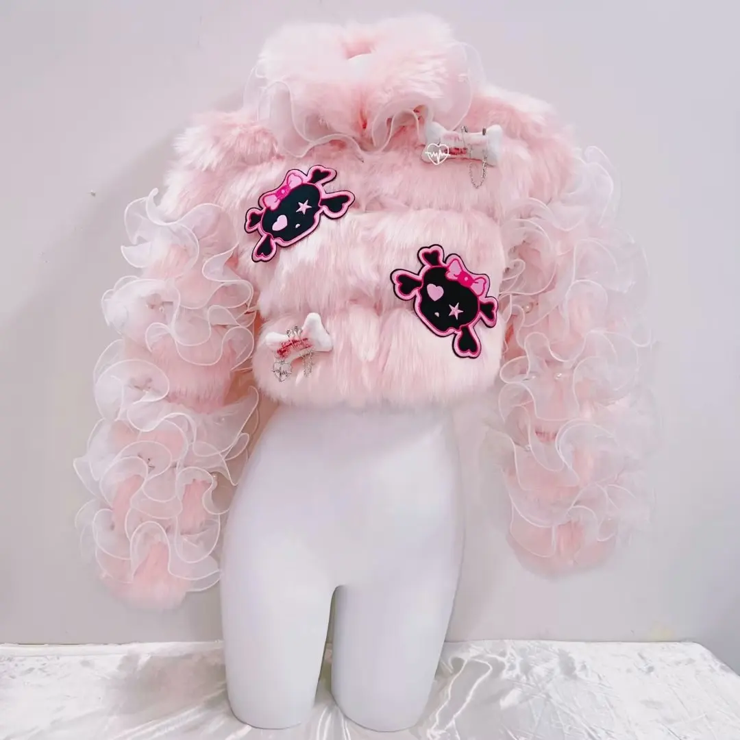 gothic clothes y2k clothes y2k fashion vintage PinkFaux Fur y2k accessories y2k Faux Fur Harajuku Faux Fur Kawaii Faux Fur