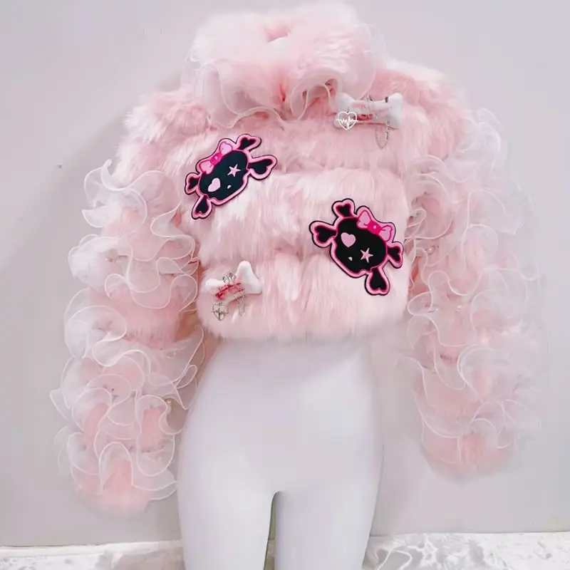 gothic clothes y2k clothes y2k fashion vintage PinkFaux Fur y2k accessories y2k Faux Fur Harajuku Faux Fur Kawaii Faux Fur