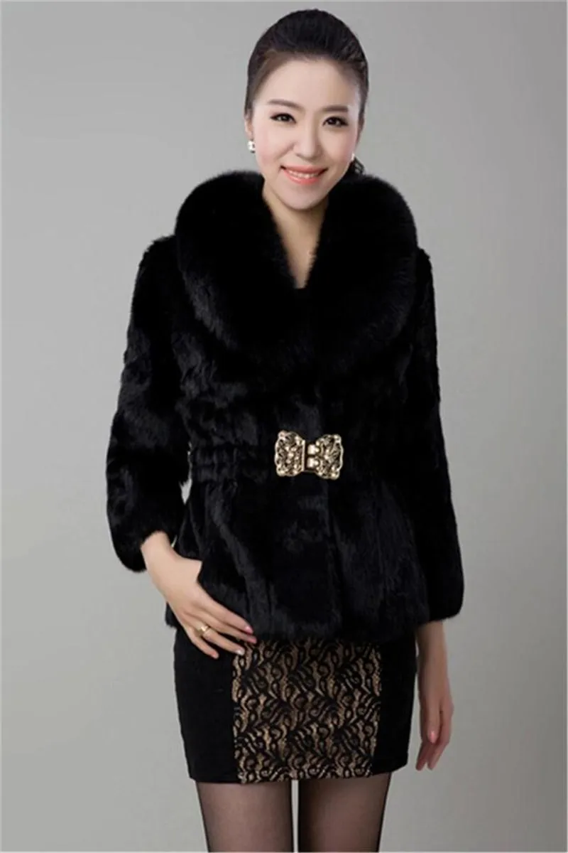 New Short Fur Coat Women Jacket 2026 Autumn Winter Imitation Rabbit Hair Short Korean Loose Thin Large Fur Collar Women Coat