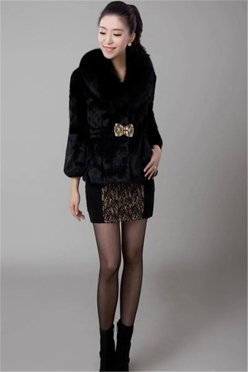 New Short Fur Coat Women Jacket 2026 Autumn Winter Imitation Rabbit Hair Short Korean Loose Thin Large Fur Collar Women Coat