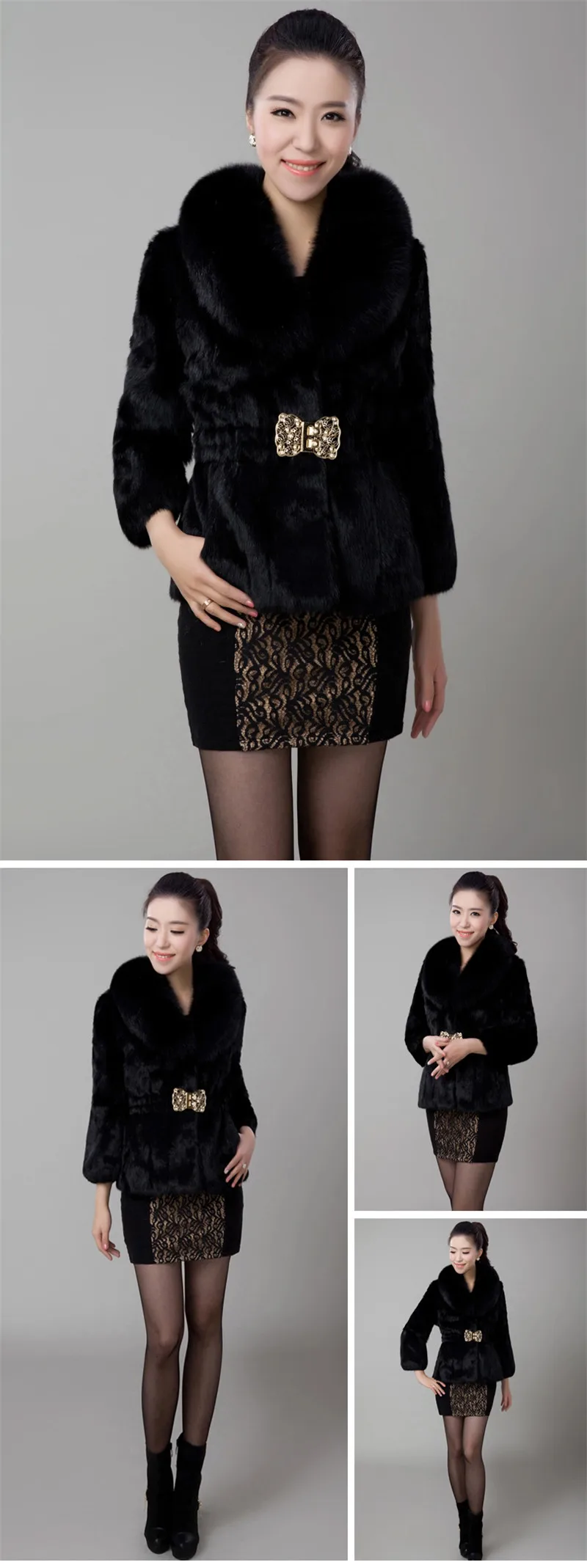 New Short Fur Coat Women Jacket 2026 Autumn Winter Imitation Rabbit Hair Short Korean Loose Thin Large Fur Collar Women Coat