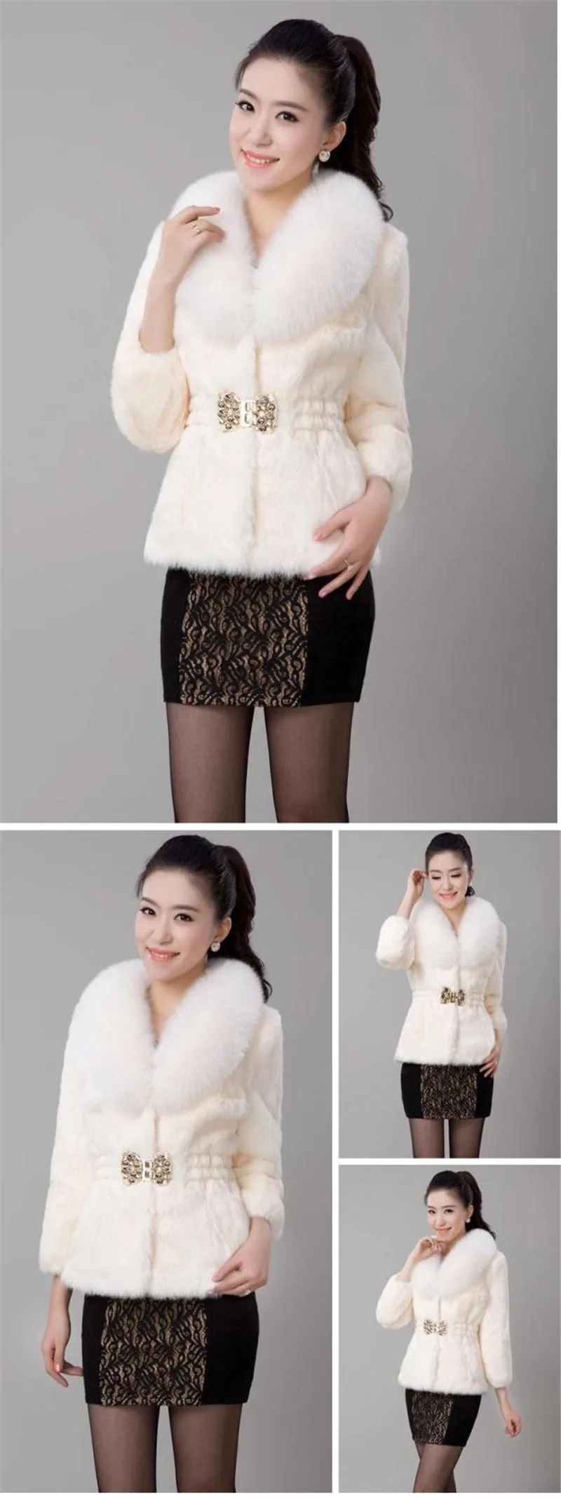 New Short Fur Coat Women Jacket 2026 Autumn Winter Imitation Rabbit Hair Short Korean Loose Thin Large Fur Collar Women Coat