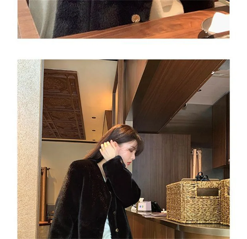 Women's Coat  Women's fur Coat New Fashion Mink fur Coat Women's Autumn and Winter new Fur Short Ladies Wind Chaebol Daughter