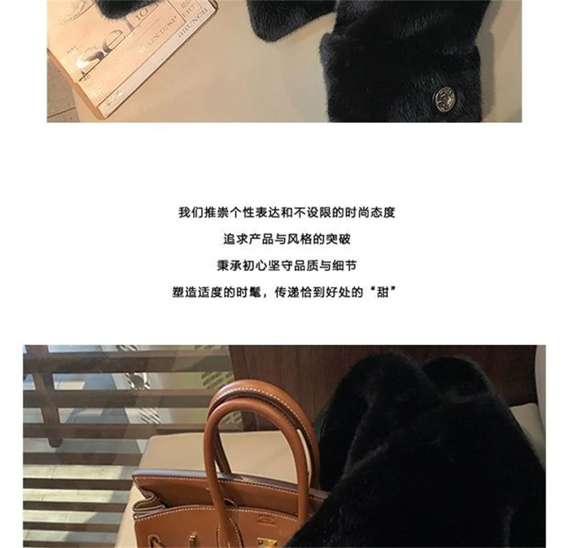Women's Coat  Women's fur Coat New Fashion Mink fur Coat Women's Autumn and Winter new Fur Short Ladies Wind Chaebol Daughter