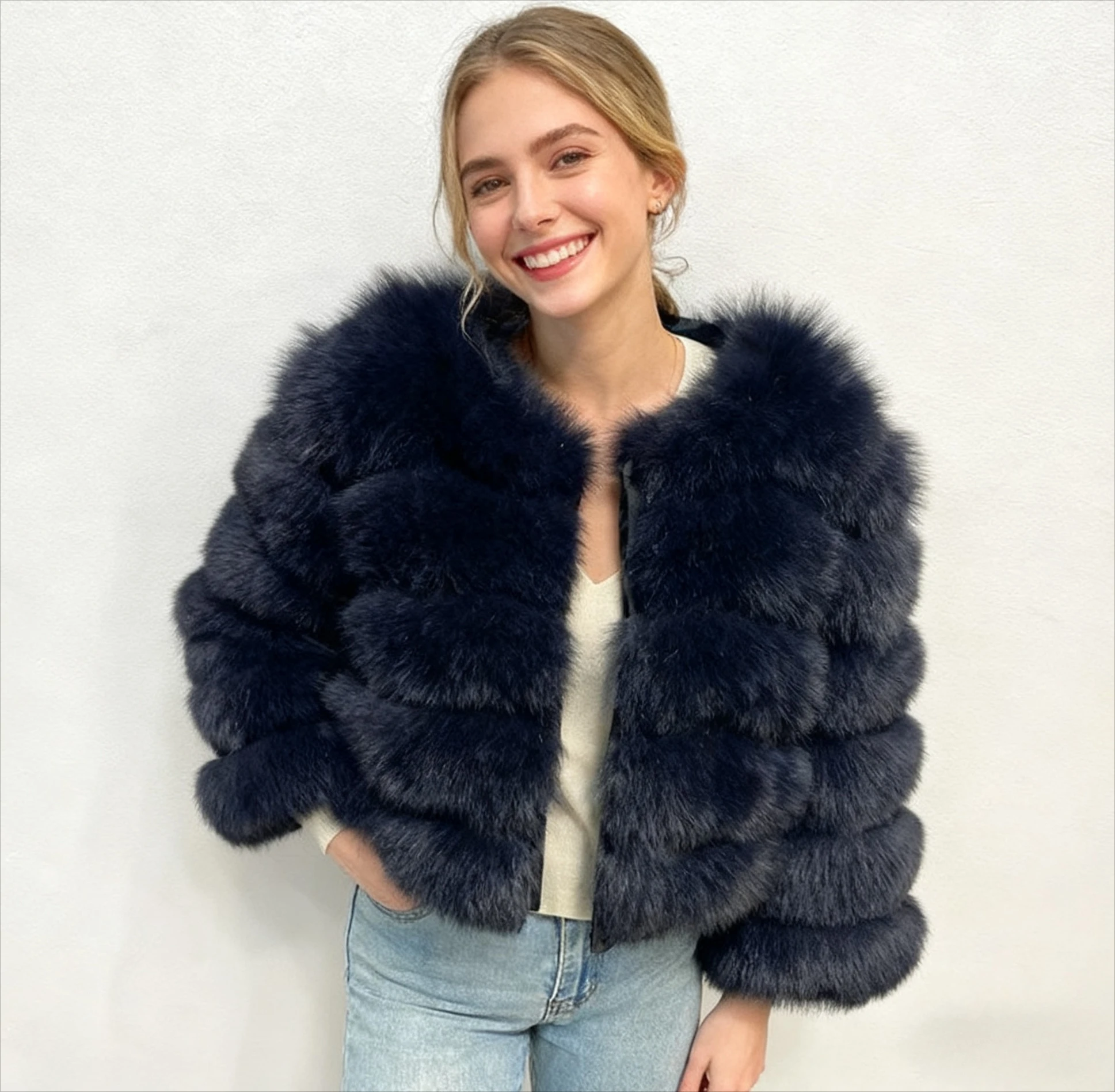 Autumn Winter Faux Fur Fox Coats Women Short Yellow Coat Jackets Elegant Jacket Punk Outerwear Party White Thick Warm Y2k Coats