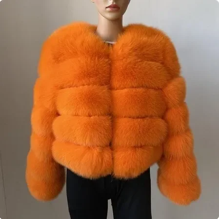 Autumn Winter Faux Fur Fox Coats Women Short Yellow Coat Jackets Elegant Jacket Punk Outerwear Party White Thick Warm Y2k Coats