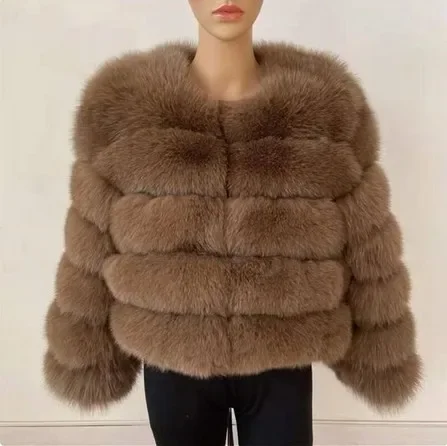 Autumn Winter Faux Fur Fox Coats Women Short Yellow Coat Jackets Elegant Jacket Punk Outerwear Party White Thick Warm Y2k Coats