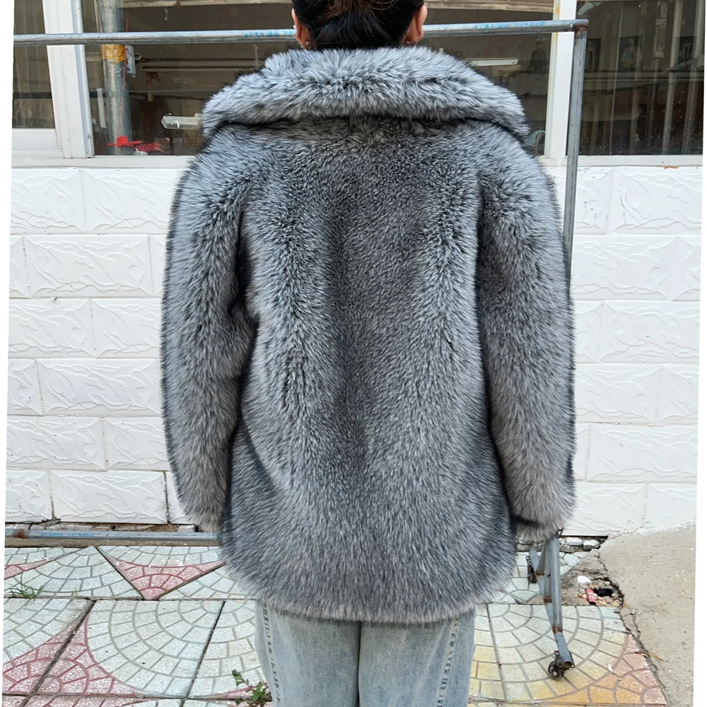 HOOOFUR New Silver Fox Fur Faux Feather Underwear Women'S Fake Fur Coat Sexy Fur Skirt Styles Can Be Customized Plus size