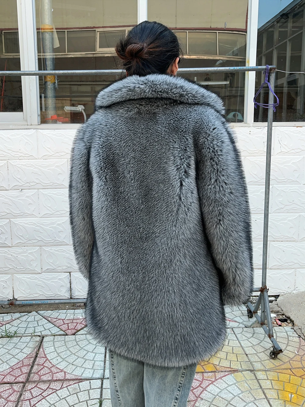 HOOOFUR New Silver Fox Fur Faux Feather Underwear Women'S Fake Fur Coat Sexy Fur Skirt Styles Can Be Customized Plus size