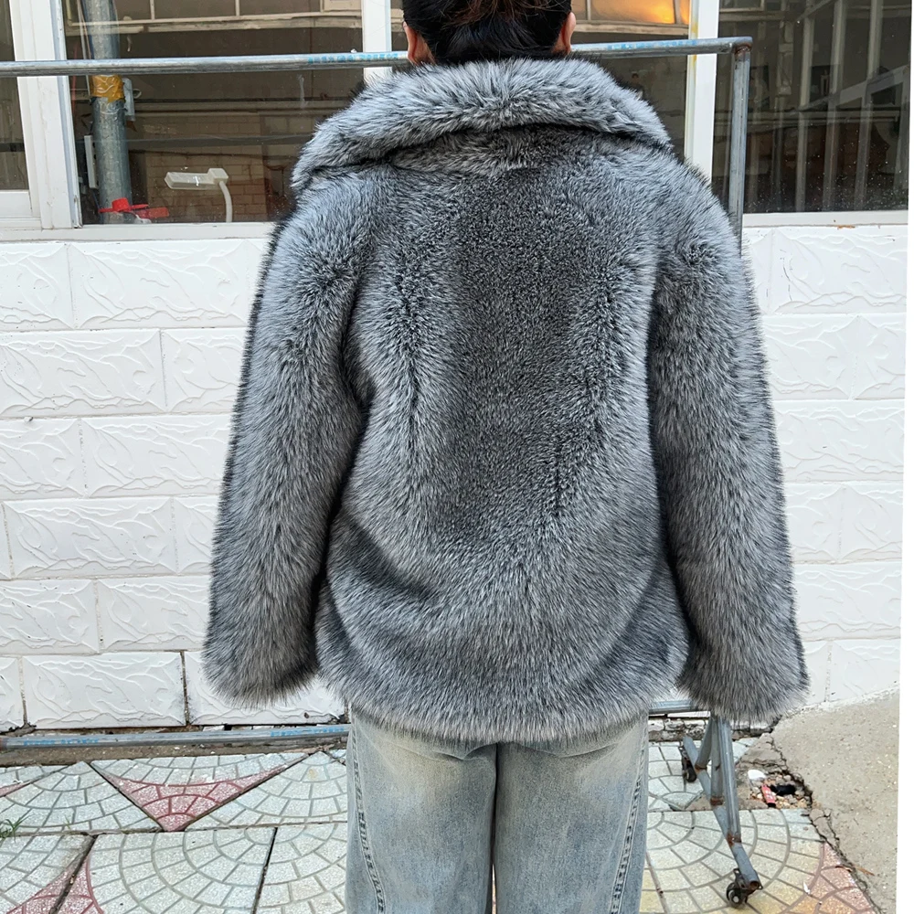 HOOOFUR New Silver Fox Fur Faux Feather Underwear Women'S Fake Fur Coat Sexy Fur Skirt Styles Can Be Customized Plus size