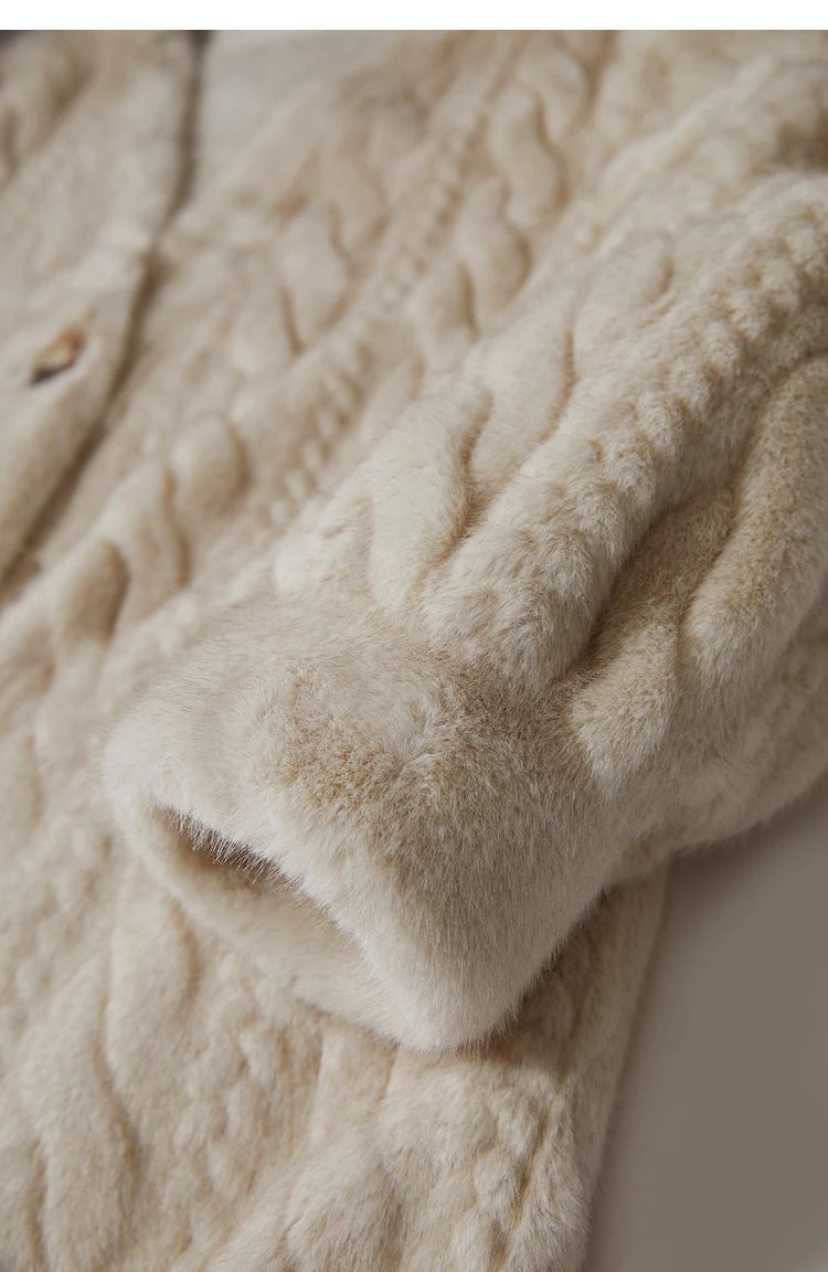Women Fur Cardigan Thickened Long2025Spring And Autumn V-neck Jacket Female Loose Simple Leisure With Buttons Faux Fur Mink Coat