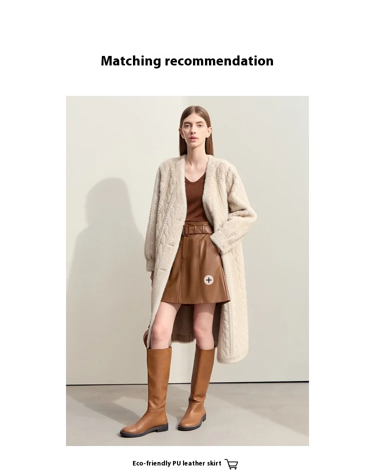 Women Fur Cardigan Thickened Long2025Spring And Autumn V-neck Jacket Female Loose Simple Leisure With Buttons Faux Fur Mink Coat
