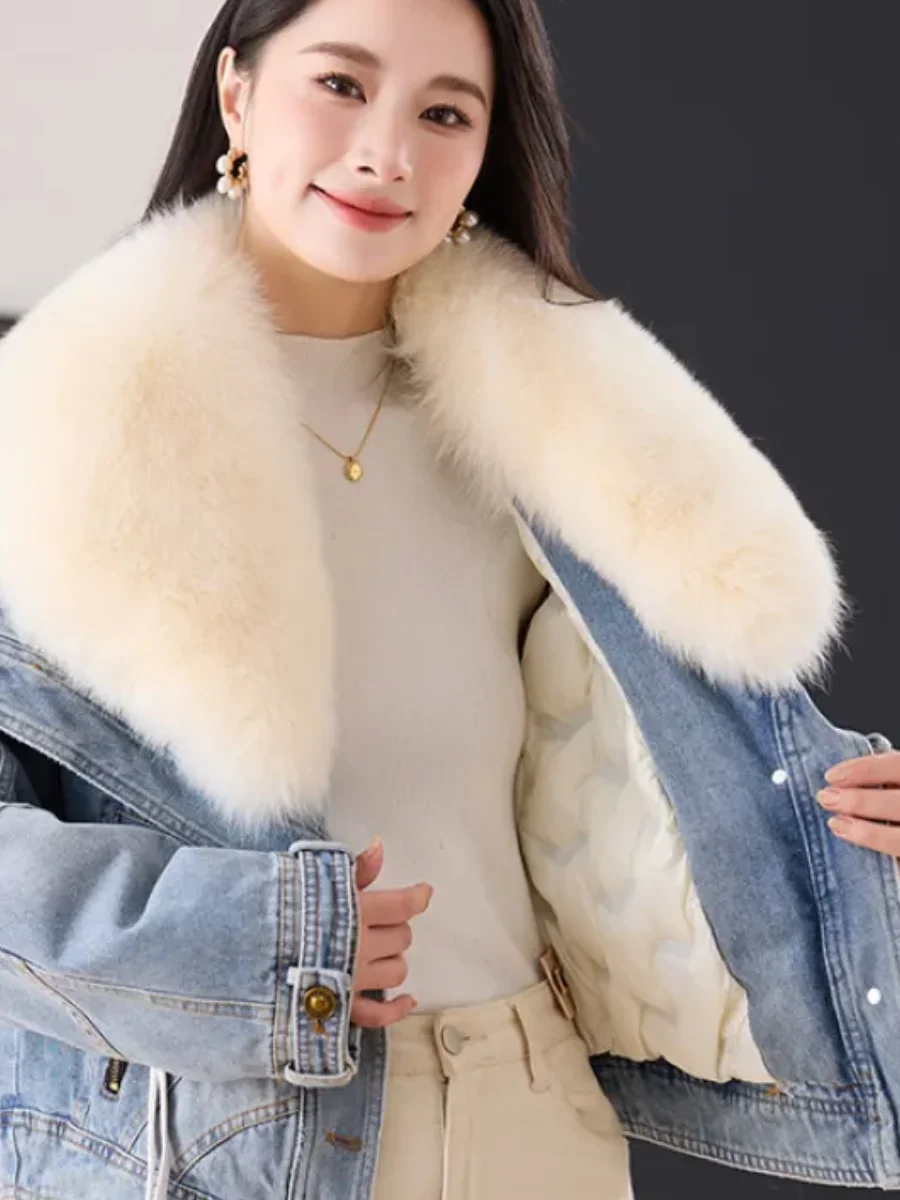 Women Fur Cardigan Thickened Long2025Spring And Autumn V-neck Jacket Female Loose Simple Leisure With Buttons Faux Fur Mink Coat
