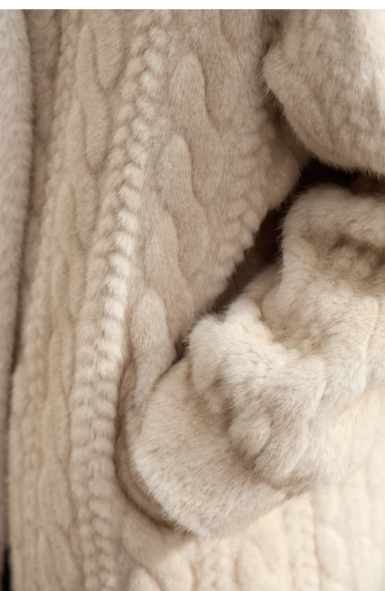 Women Fur Cardigan Thickened Long2025Spring And Autumn V-neck Jacket Female Loose Simple Leisure With Buttons Faux Fur Mink Coat