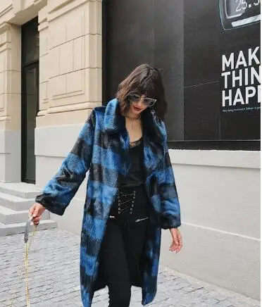 Fashion Contrast Multi Color Faux Fur Coat Long Hairy Shaggy Outwear Women Autumn Winter Short Jacket Coat Tops