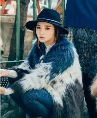 Fashion Contrast Multi Color Faux Fur Coat Long Hairy Shaggy Outwear Women Autumn Winter Short Jacket Coat Tops