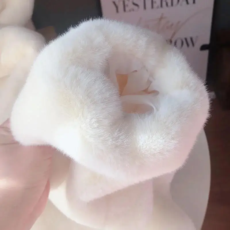 Cosy Loose Faux Fur Coat Womens Faux Fur Fuzzy Hooded Fluffy Ears Surcoat Overcoat Woman Winter Warm Outerwear Snowy Day Wrap