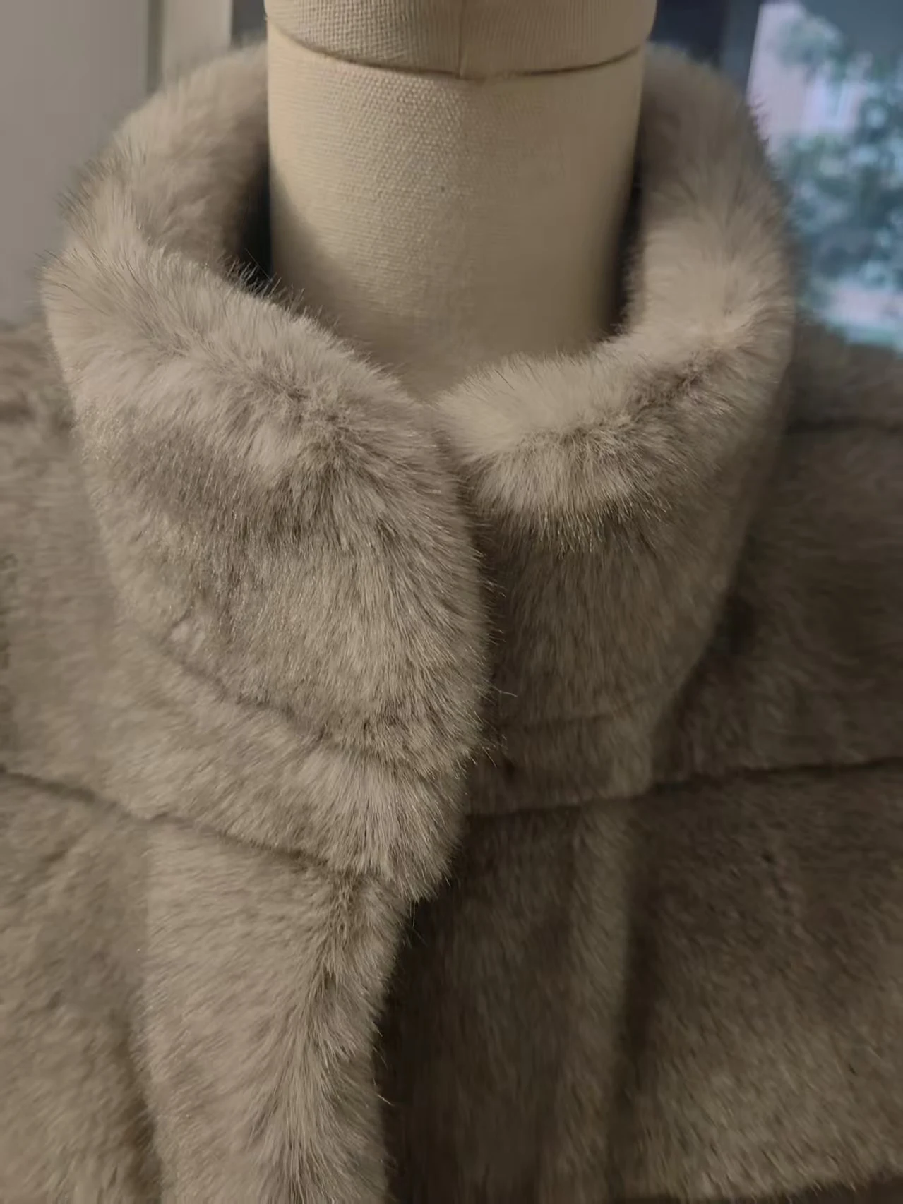Faux Mink Fur Coats for Women,O-Neck Jackets,Covered Butto Overcoat,Female Clothes,Thicken Warm,Luxury,New,Winter,2026