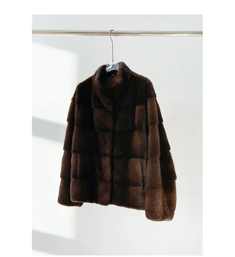 Faux Mink Fur Coats for Women,O-Neck Jackets,Covered Butto Overcoat,Female Clothes,Thicken Warm,Luxury,New,Winter,2026