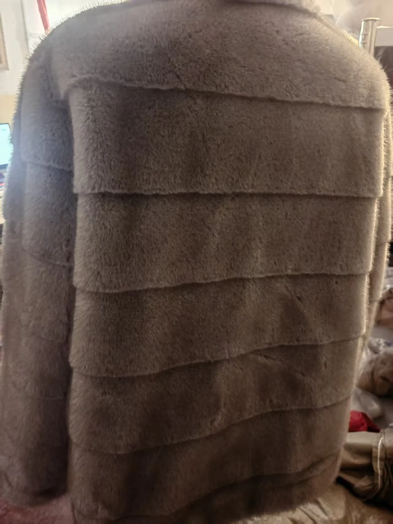 Faux Mink Fur Coats for Women,O-Neck Jackets,Covered Butto Overcoat,Female Clothes,Thicken Warm,Luxury,New,Winter,2026