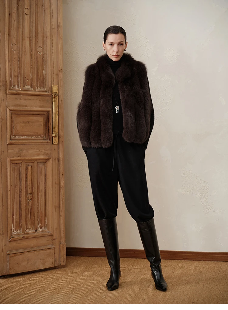 Faux Fox Fur Women Winter Warm Coat Sleeveless Short Cut Stand Collar Women Faux Fur Vest