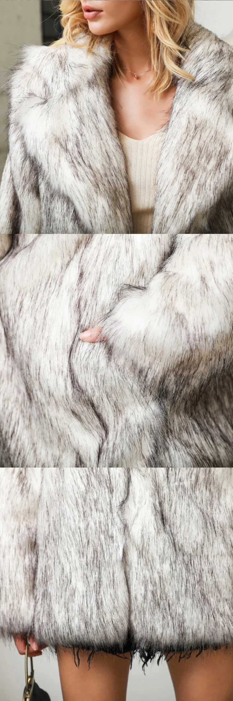 Women's fur coat imitation fox fur coat leisure warm fur coat in large European and American sizes jacket loose cardigan top