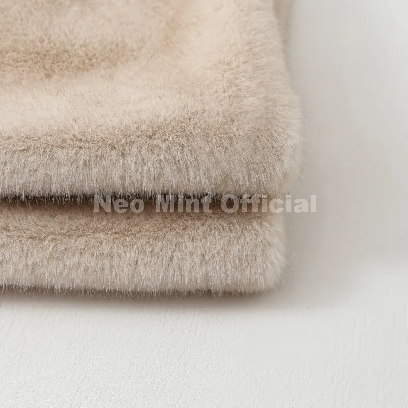 Neo Mint Eco Mink Fur Tank Top Sleeveless Jacket Coat Women 2025 Brand Fashion Faux Fur Sable Vest Crop Autumn Winter Turtleneck