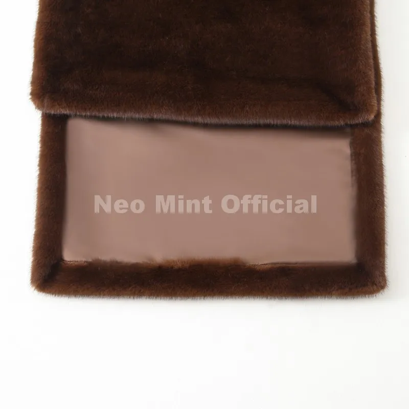 Neo Mint Eco Mink Fur Tank Top Sleeveless Jacket Coat Women 2025 Brand Fashion Faux Fur Sable Vest Crop Autumn Winter Turtleneck