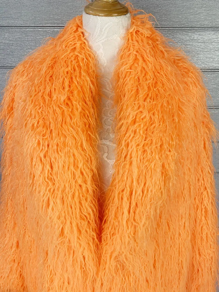 Women Imitation Sheep Faux Fur Long Coat Cardigan Thermal Loose Slim Fit Plush Coats Female Jacket Autumn Winter Furry Outerwear