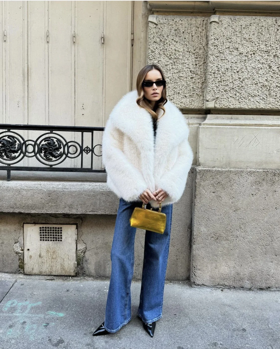 luxury designer fur coat women  abrigo peludo mujer casaco feminino de inverno  casaco de pele artificial white Fox fur coat