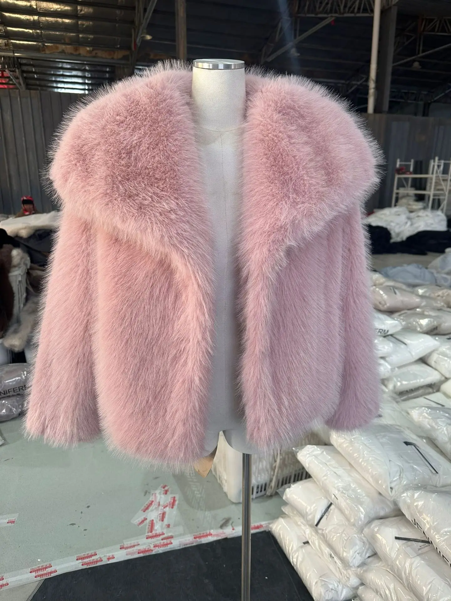 European American Winter New Fashion Women's Elegant Casual Trendy Simple Basic Faux Fur Cardigans Female Clothes Coats Tops