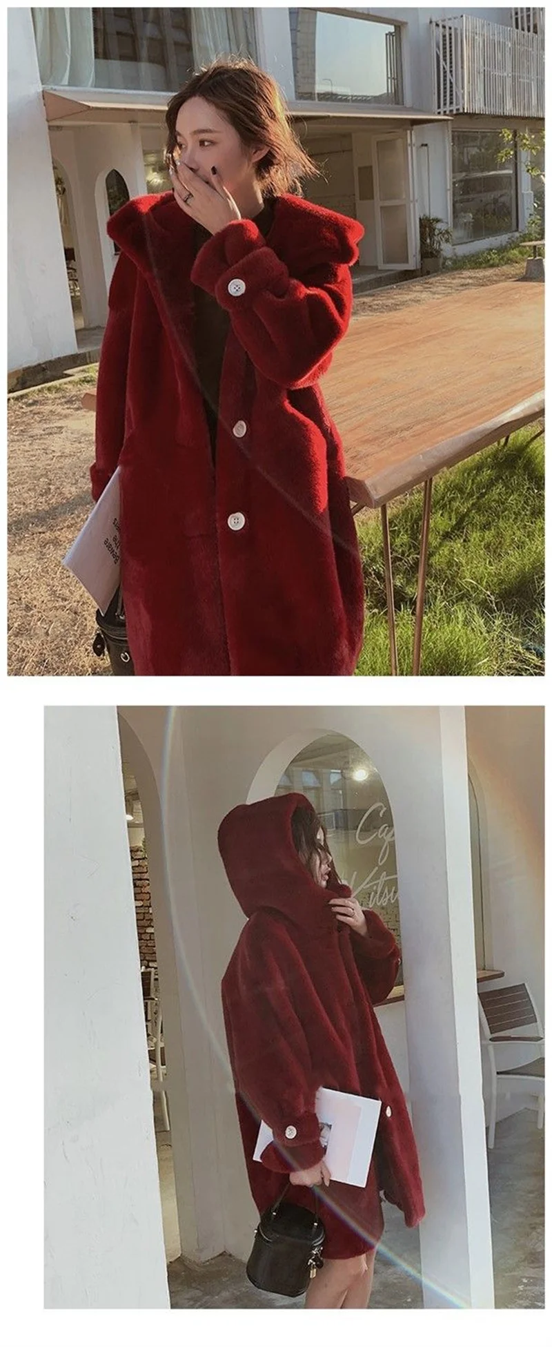 2026 NEW Thicken Mink Fur Coat Woman Cotton-padded Jackets Hooded Overcoat Autumn Winter Young Lady Oversize Faux Fur Long Coats