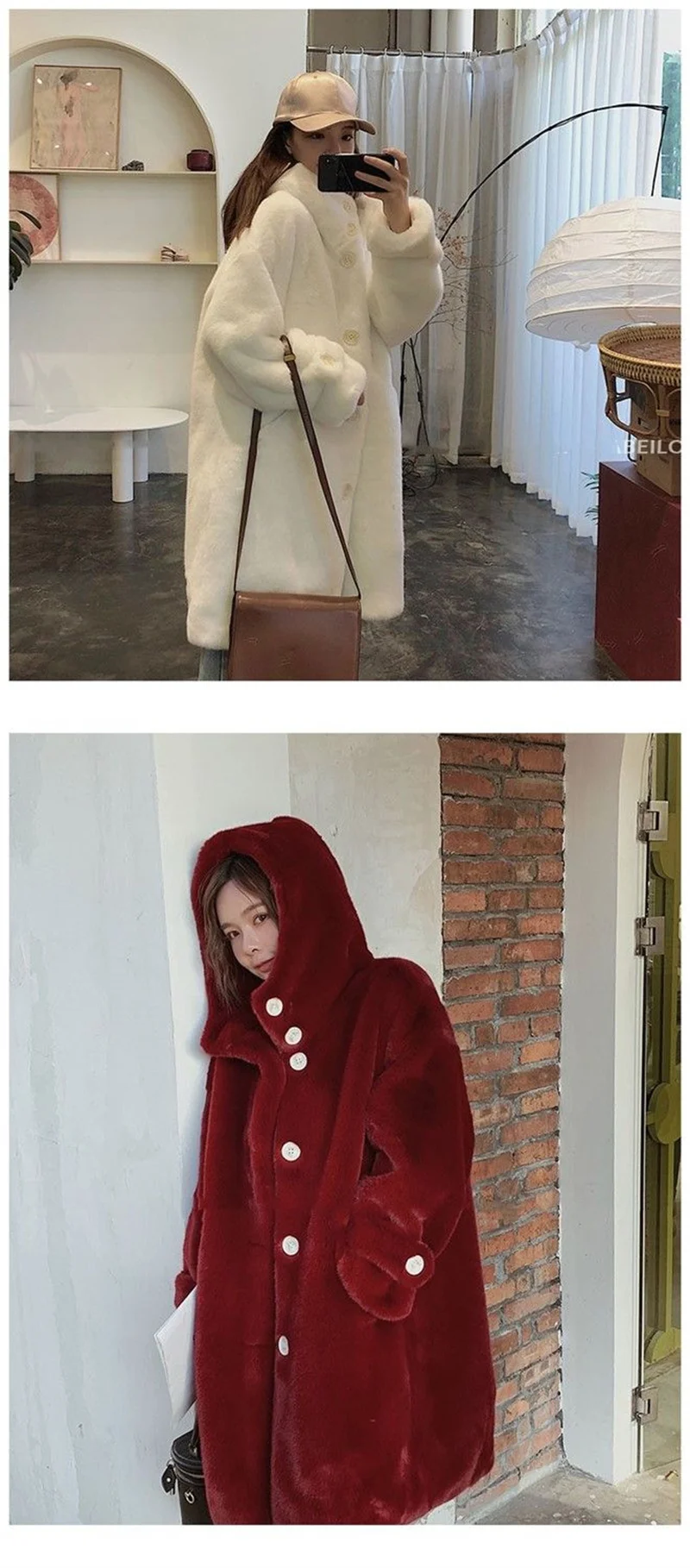 2026 NEW Thicken Mink Fur Coat Woman Cotton-padded Jackets Hooded Overcoat Autumn Winter Young Lady Oversize Faux Fur Long Coats