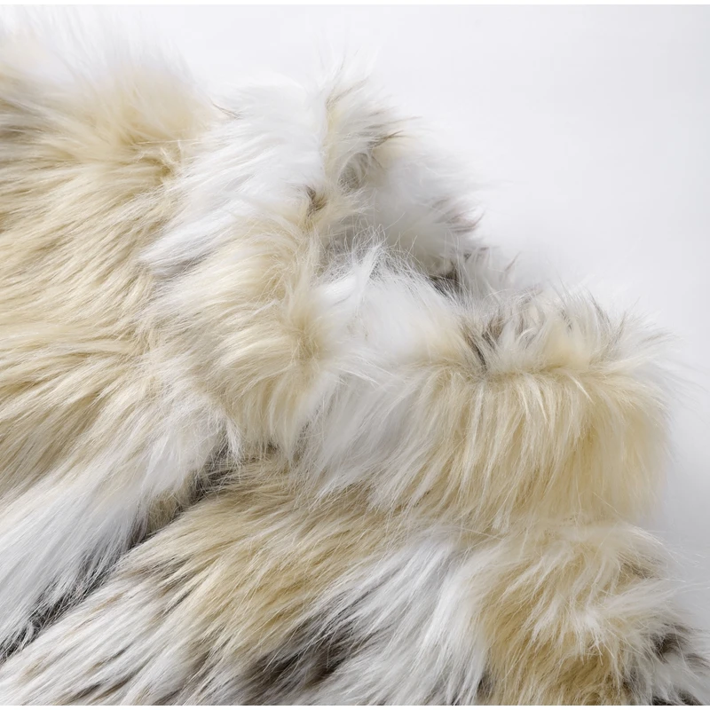 2026 Winter Animal Print Fluffy Faux Fur Coats For Women Chic Thick Warmth Stand Collar Jacket Street Lady Long Sleeve Outerwear