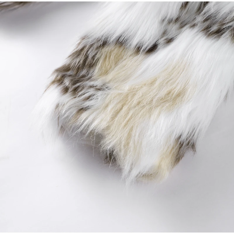 2026 Winter Animal Print Fluffy Faux Fur Coats For Women Chic Thick Warmth Stand Collar Jacket Street Lady Long Sleeve Outerwear