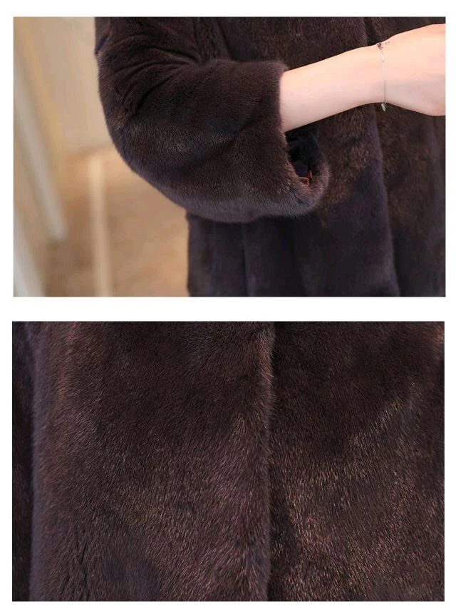 Mink coat ladies full mink grass coat Mink short winter fashion casual hoodie jacket