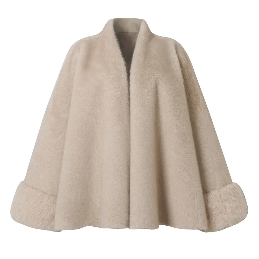 Women's Soft Warm Faux Fur Coat Long Sleeve Winter Jacket Casual Stylish Autumn Outerwear Eco Artificial Fur for Ladies