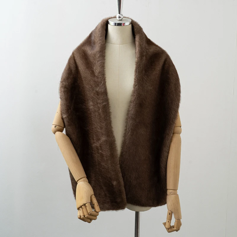 Women Fashion Faux Fur Scarf, Faux Mink Muffler