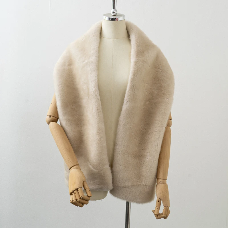 Women Fashion Faux Fur Scarf, Faux Mink Muffler
