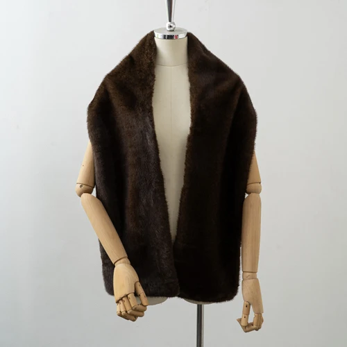 Women Fashion Faux Fur Scarf, Faux Mink Muffler