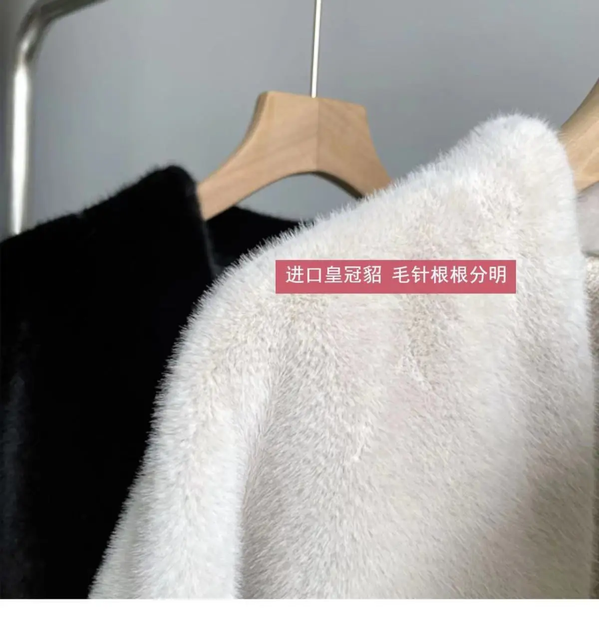Faux Mink Fur Coat for Women, Covered Open Stitch , V-Neck Jacket,Thick Warm Female Clothes,Autumn and Winter, New, 2024