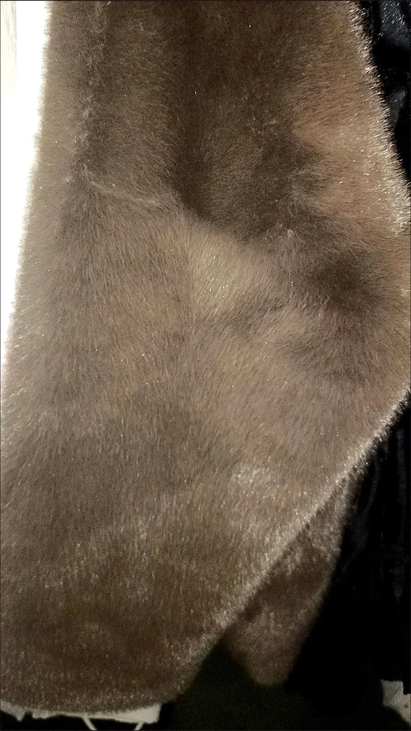 Faux Mink Fur Coat for Women, Covered Open Stitch , V-Neck Jacket,Thick Warm Female Clothes,Autumn and Winter, New, 2024