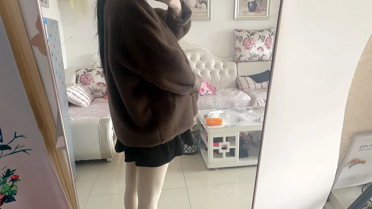 Faux Mink Fur Coat for Women, Covered Open Stitch , V-Neck Jacket,Thick Warm Female Clothes,Autumn and Winter, New, 2024